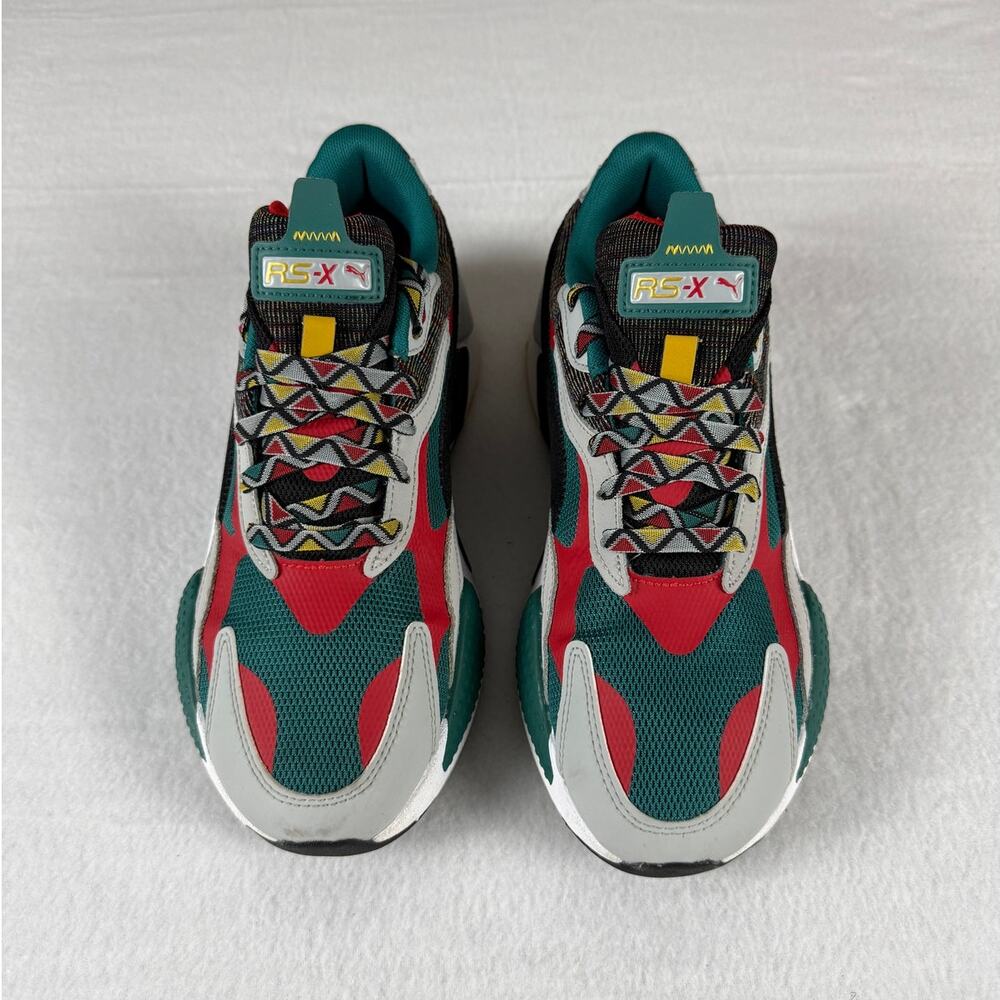 PUMA RS-X3 Mix Men's Sneakers Teal Green Red Multicolor Size 8.5 - Picture 3 of 12